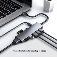 Splitter 9-In-1 Type-C USB 3 0คอมพิวเตอร์ Hub 4K 3 5Mm PD ช่องเสียบการ์ดชาร์จแล็ปท็อปความเร็วสูง Docking Station Adapter