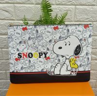 แฟ้มใส่เอกสารA4/ซองใส่เอกสารA4 ลายการ์ตูน Snoopy ขาว-ดำ น่ารัก ขนาด 12.5x9.5x1 นิ้ว