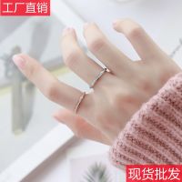 Web celebrity trill titanium steel grinding ring female couples rose gold sand pressure buddhist monastic discipline the tail ring finger ins ornaments