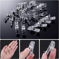 30pcs Transparent Paper Clip-shaped Pushpins Clip-shaped Thumb Tacks for Cork Board Plastic Push Pins Home Wall Decoration Clips Pins Tacks