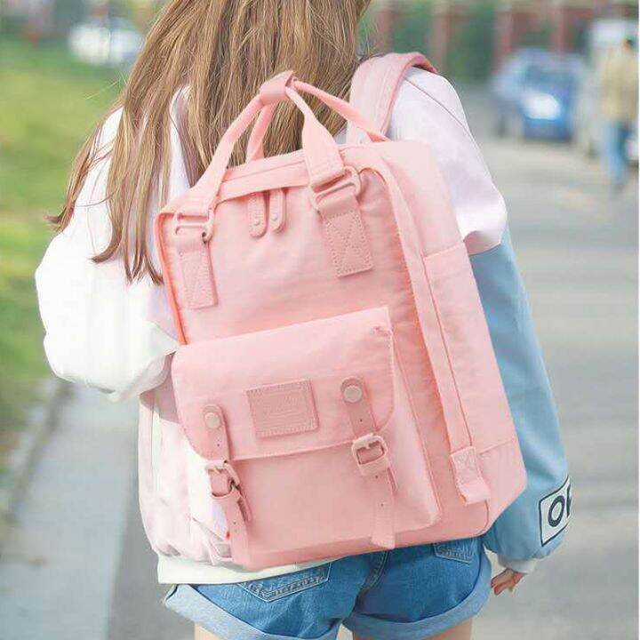 Women Korean Doughnut Macaroon Backpack Pastel Series Backpack School Bag Waterproof Student