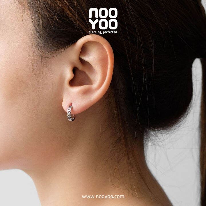 nooyoo-ต่างหูสำหรับผิวแพ้ง่าย-hoop-heart-surgical-steel