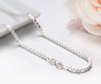 7 Sizes Available Real Pure 925 Sterling Silver Box Chain Necklace Women Men Jewelry Heavy kolye collares 556080cm