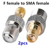 【Free-delivery】 Madi Traders JXRF Connector 2Pcs RF Coaxial Coax Adapter F ประเภทแจ็คหญิง SMA ชายปลั๊กตรง F Connector SMA Connector