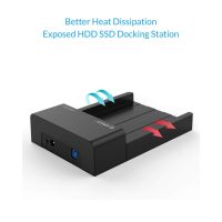 Orico Hard Drive Docking Station 2.5 &amp; 3.5 inch SATA HDD รุ่น 6518US3  External Hard Drive Lay-Flat USB3.0 สีดำ