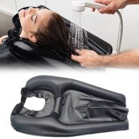 【LZ】 PVC Inflatable Shampoo Basins Salon Portable Shampoo Pad Material Sink Hair At Home Folding Hairdressing Head Tray