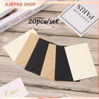 AJKPVQ 20 Pcs/Set คำเชิญงานแต่งงาน มินิซีรีส์ เครื่องใช้สำนักงาน เครื่องเขียน ที่เก็บนามบัตร กระดาษคราฟท์ จดหมายกระดาษ ซองตะวันตก