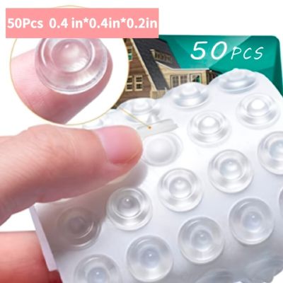 50grains Of Silicone Anti-collision Stickers Household Anti-slip Grain Door Handle Anti-collision Particles Silencer Buffer Door Refrigerator Anti-collision Door Stickers