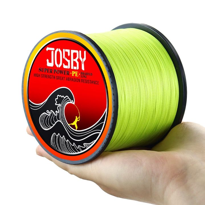 josby-pesca-เอ็นตกปลาแมลงวัน8เส้น9เกลียวสายถักพีเชสปินทะเลสปินนิ่งหลาก300m500m1000m-10-89lb