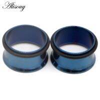 Alisouy 1 Pasang Ear Plug Tunnel Pembesar Lubang Tindik inga Bahan Stainless Steel 2-14mm