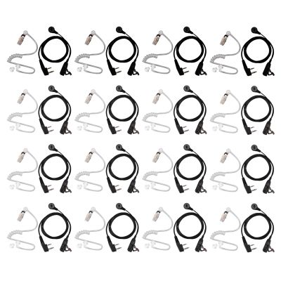 6X 2 Pin PTT MIC Headset Covert Acoustic Tube In-Ear Earpiece for Kenwood TYT Baofeng UV-5R BF-888S CB Radio Accessories