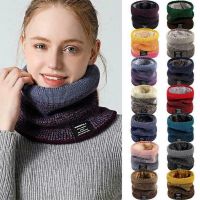 △✌✿ Winter Scarf for Men Fleece Ring Bandana Knitted Warm Solid Scarf Women Neck Warmer Thick Cashmere Hot Handkerchief Ski Mask