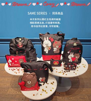 Lesportsac 2021 ร่วมกระเป๋าสะพายไหล่ใหม่ 2442 กระเป๋าถือการ์ตูนน่ารักกระเป๋า Messenger 2728