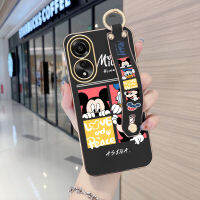 เคสโทรศัพท์พร้อมสำหรับ OPPO A78 4G OPPOA78 4G นุ่มขอบสี่เหลี่ยมเคสการ์ตูนชุบเคสโทรศัพท์ชุบหรูหราเคสโทรศัพท์นิ่ม