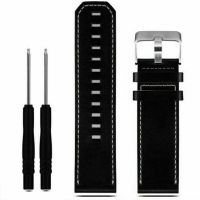 ❂♧ Genuine Leather Band Strap Replacement Watch Band With Tools For Garmin Fenix 3 26mm watch band strap