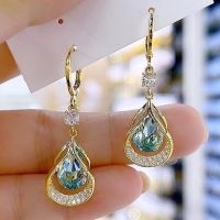 Ladies Geometric Crystal Earrings Ladies Vintage Drop Earrings Vintage Geometric Drop Earrings Elegant Geometric Drop Earrings Ladies Crystal Dangle Earrings