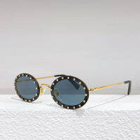 Women nd Round VA2027 Sunglasses Small Alloy Rimless Crystal Shiny SunGlasses Female Rhinestone Shades Best Quality With