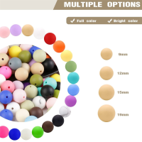 280Pcs 15Mm Silicone Beads, 30 Mixed Silicone Beads Bulk Round Silicone Beads for Keychain Making Kit