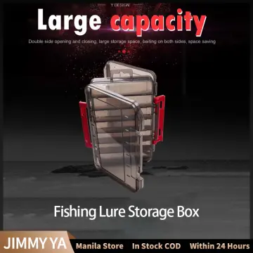 14 Grid Compartments Double Sided Fishing Lure Bait Tackle Storage Box Case