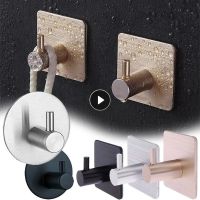 Stainless Steel Self Adhesive Wall Coat Rack Key Holder Rack Towel Hooks Clothes Rack Hanging Hooks Bathroom Accessories Clothes Hangers Pegs