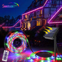 Outdoor Solar LED Strip Lights, 3M 5M 10M Solar Powered Flexible Waterproof String Lights Warm White-GardenHomePatioCourtyard