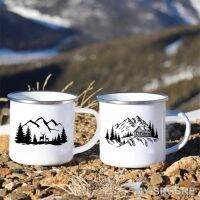 【hot】₪ Printed Cups Drinks Cup Camping Hiking Mugs Handle Drinkware Gifts