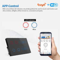 EL Style Tuya Wifi 4 Gang Light Switch พัดลมแผงสัมผัสอัจฉริยะ2แก๊งพัดลมคริสตัลตัวควบคุมความเร็วหน้าจอโทรศัพท์ทำงานกับ Alexa Home