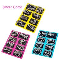 8PcsSet Metal Montessori Puzzle Wire IQ Mind in Teaser Puzzles Children s Interactive Game Reliever Educational Toys