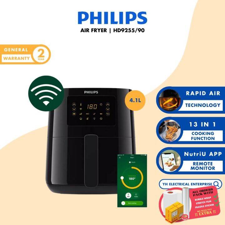 Philips HD9255 4.1L 5000 Series Connected Air Fryer HD9255/90 | Lazada