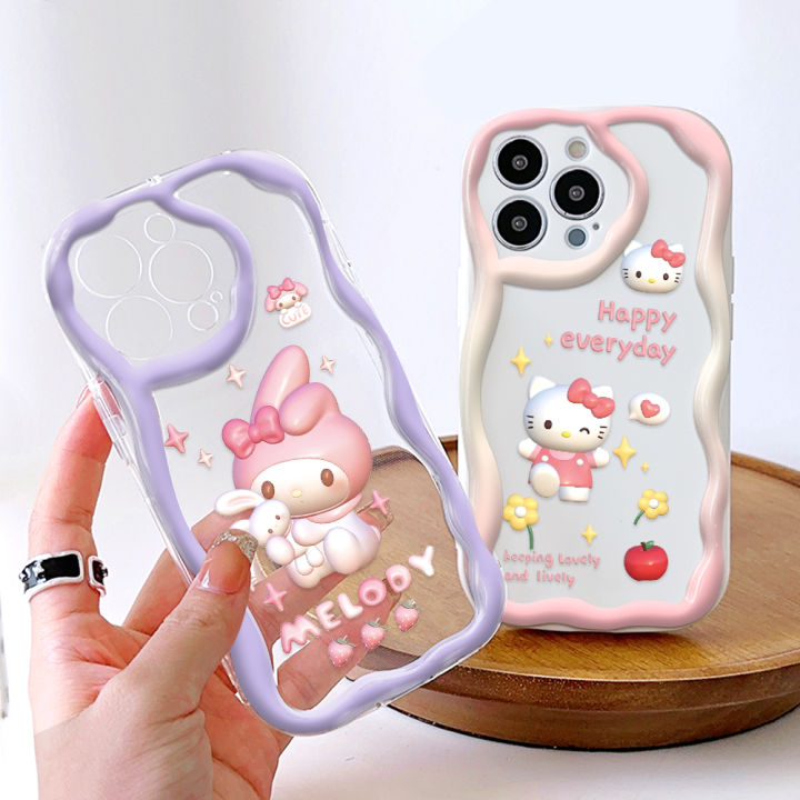 ปากกาสำหรับ-vivo-s1-s1-pro-t1-5g-t1-pro-5g-t1x-การ์ตูน-sanrio-เคสโทรศัพท์เนื้อครีมและขอบลอนปลอกป้องกันซิลิโคนนุ่ม