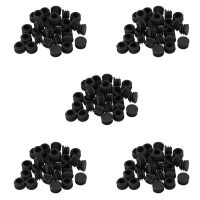 Round Table Chair Leg Tube Pipe Insert End Cap 19mm Dia 150Pcs Black