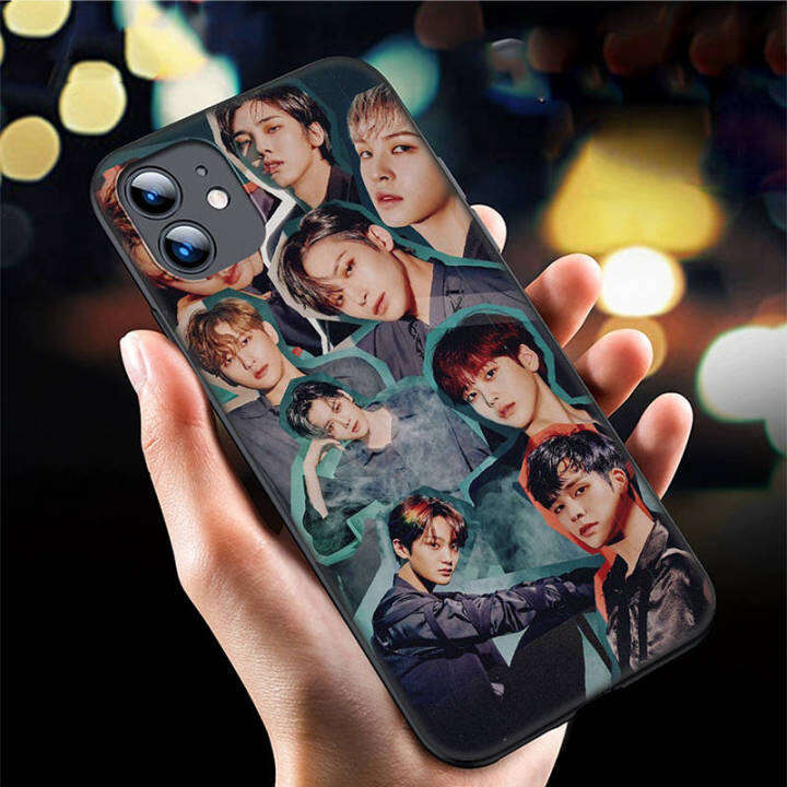 casing-หรับ-iphone-14-13-11-pro-max-11-mini-8-8-plus-11fe-cravity-k-pop-band-pattern-phone-เคสโทรศัพท์-อ่อนนุ่ม-tpu-shockproof-black-ปก