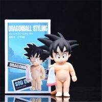 Anime Figuriine 11CM Z Son Action Figures Kakarotto Figura Naked Bathing Goku With Towels Model Cute Doll Car Pops