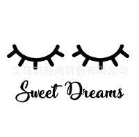 [COD] hot selling creative sweet dreams eyelash wall stickers self-adhesive removable