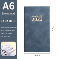 A6 Agenda Notebook 2023 English Schedule Book Free Shipping 365 Day Time Management Meeting Daily Plan Book Leather Notebook