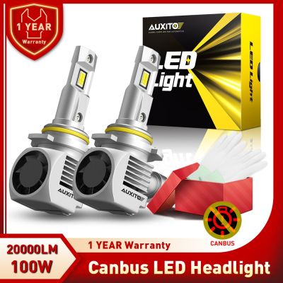 AUXITO 2Pcs 20000Lm 100W H7 H9 H8 H11 H4 LED Headlight Bulb Canbus Error Free Hi/Lo Beam 9007 H16JP 9012 HIR2 Car Headlamp 6000K Bulbs  LEDs  HIDs