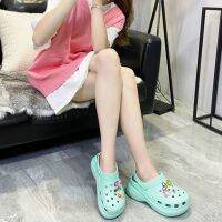 New non-slip two-piece hole shoes sandals thick-soled old shoes slippers