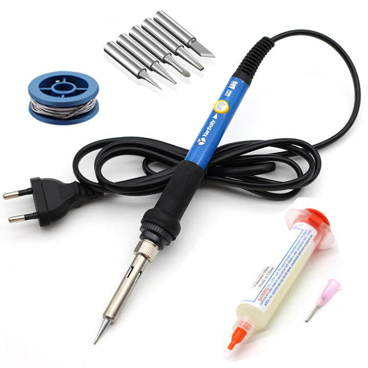 Yarboly Soldering Iron Electric Adjustable Temperature 60W Welding ...