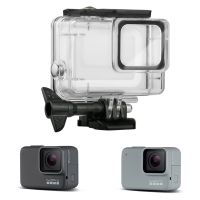 ซองกันน้ำใหม่ล่าสุดสำหรับกล้อง Gopro Hero 7รุ่นสีขาว/สีเงินพร้อม Gopro 7อุปกรณ์ติดตั้งกล่องเคสกันน้ำป้องกันกล้อง45เมตร