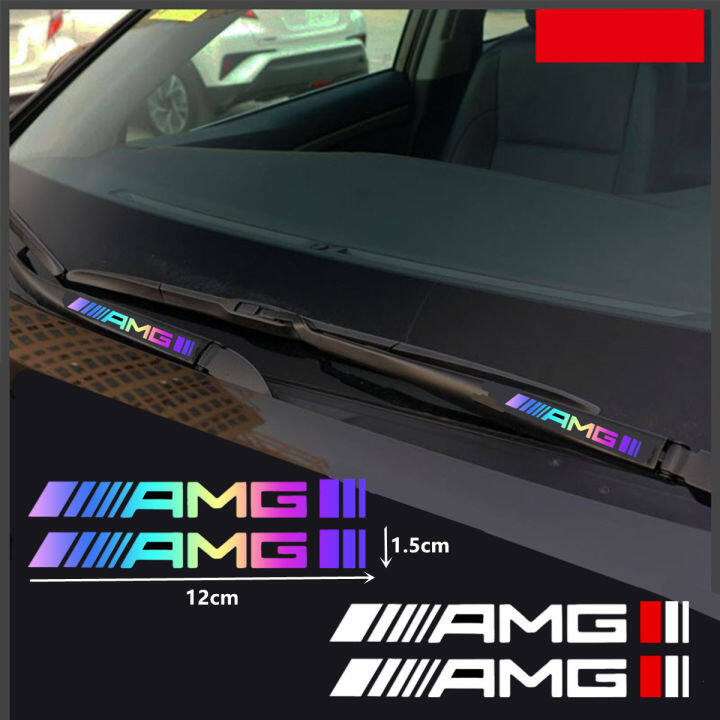 amg-wiper-สติกเกอร์-benz-ด้านหน้าและด้านหลังกระจก-decals-สำหรับ-benz-w176-cls-w218-cls300-cls350-cls550-c-class-w204-w205