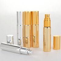 3/6/9pcs 10ml Perfume Bottle UV Plating Glass Refillable With Aluminum Atomizer Spray Bottles Sample Empty Containers Travel Size Bottles Containers