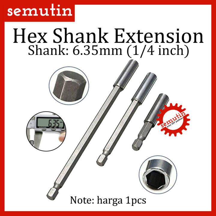 Hex Shank Extension Rod / Holder Mata Bor / Hexagonal Extender Quick Release