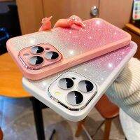 เคสซิลิโคนใสแวววาวสุดหรูสำหรับ iPhone 14 13 12 11 15 Pro Max XR X XS 7 8 6S PIus SE2 SE3เลนส์กล้องถ่ายรูปฝาครอบป้องกัน