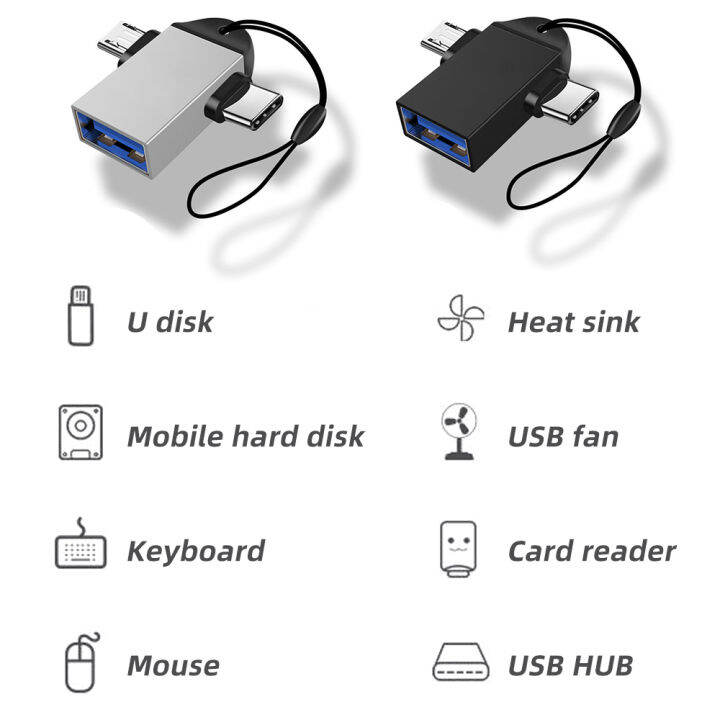 อะแดปเตอร์-usb3-0เป็น-type-c-แอนดรอยด์-ตัวแปลงการชาร์จการส่งข้อมูลแบบสองในหนึ่งอะแดปเตอร์-otg