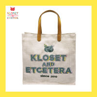 Kloset Etcetera Gourmet market bag signature Size Mกระเป๋าคลอเส็ท ถุงผ้า กระเป๋าแคนวาส tote bag กระเป๋าถือ กระเป๋าสะพาย กระเป๋าแฟชั่นผู้หญิง กระเป๋าเอนกประสงค์