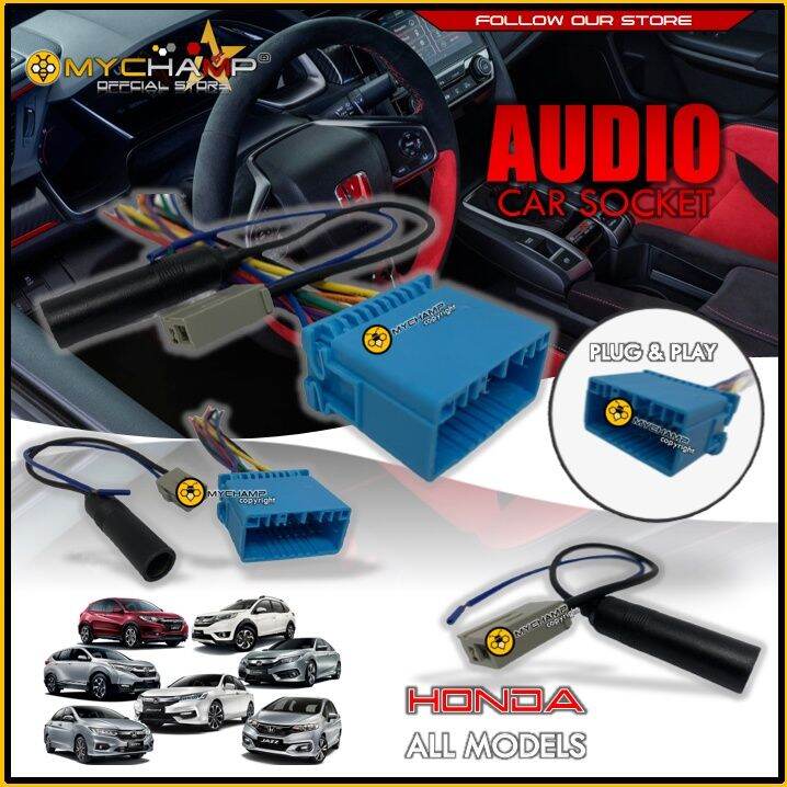[MYC] CAR AUDIO SOCKET FOR HONDA CAR Lazada
