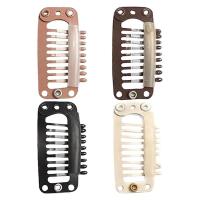 Hair Extension Clips Snap Comb Clips with 9 Teeth Portable Metal Snap Hair Clips for Hair Extensions Reusable Snap Comb Wig Clips for Women and Girls latest