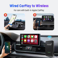 สายแบบพกพาไปยัง Carplay ไร้สาย Plug And Play กล่อง Carplay ไร้สายรองรับแอพต่างๆเพลงออนไลน์ที่ใช้ได้กับระบบนำทางรถยนต์