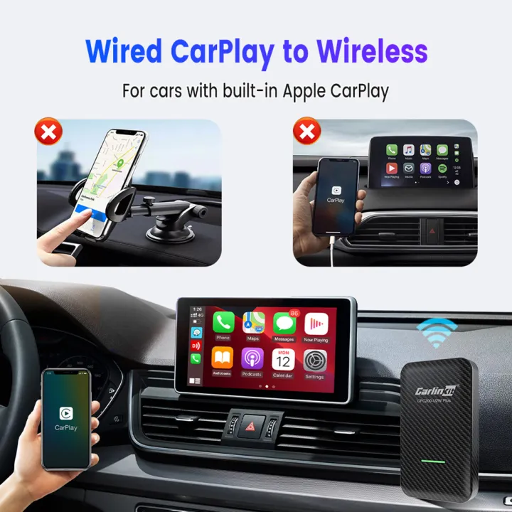 Original Car Wire To Wireless Carplay Plug And Play Carplay Box เพลง
