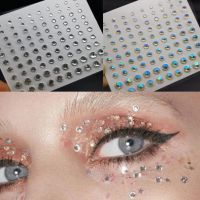 Crystal Tattoo Sticker Glitter Eyeliner Eyebrow Makeup Face Eyes Diamond Temporary Tattoo Rock Rhinestone 3D Eyeliner Stickers Stickers